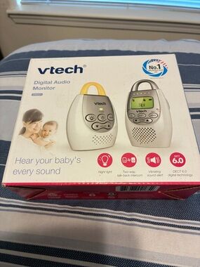 VTech White and Yellow Digital Audio Baby Monitor - Two-Way Talk